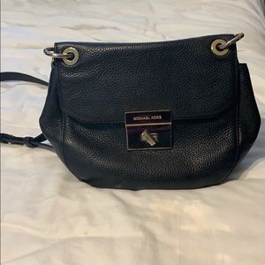 Michael kors leather crossbody partial chain strap